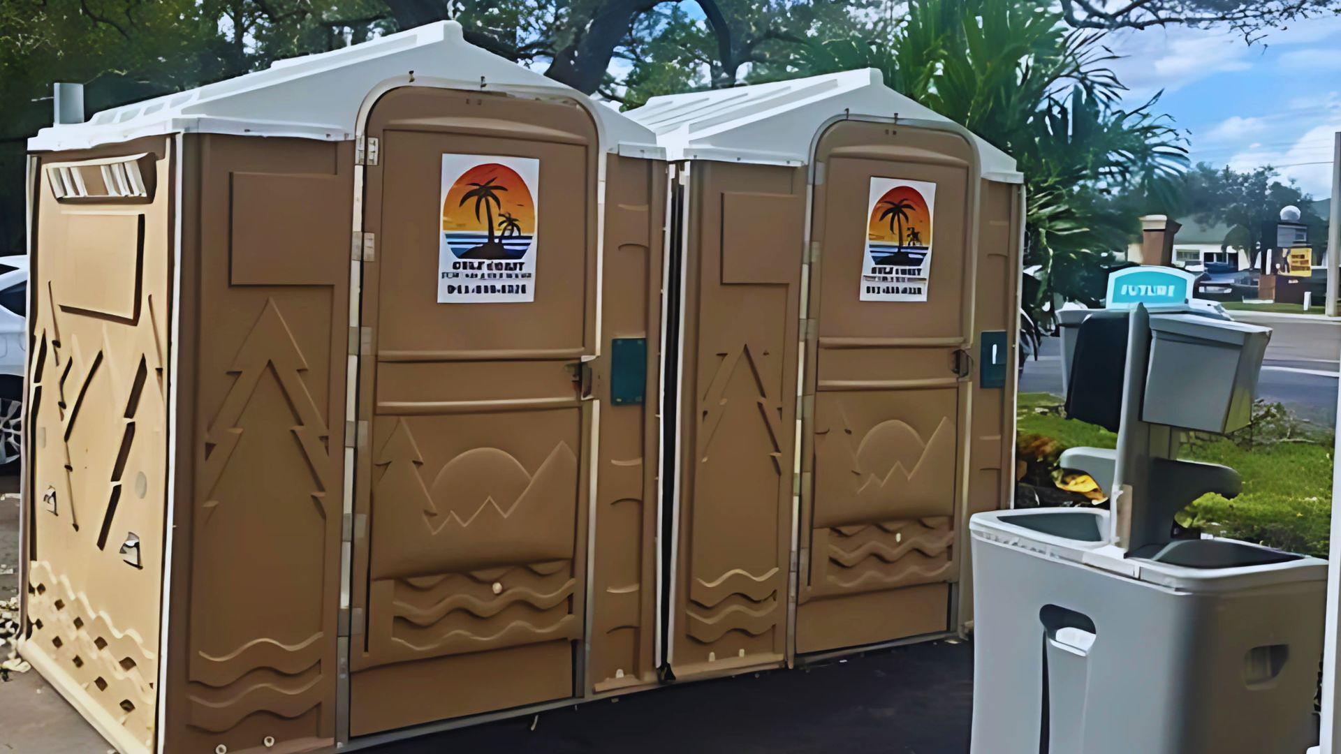 ADA compliant portable toilets at an event in Sarasota County FL